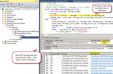 Run an SSIS package with SSMS .